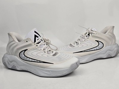Nike Giannis Immortality 4 White Black Metallic Silver Basketball Shoes Size 8