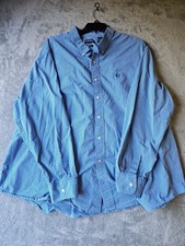 Chaps Dress Shirt Mens 4XL Blue Check Stretch Easy Care C27