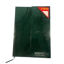 Rhino Green A4 Calculator Notebook Grid Graph Paper Working School Learning