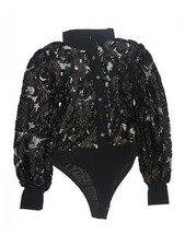 NWT Fashion Nova Women Black Bodysuit S