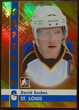2011 - 2012 ITG David Backes Captain C Gold /50 #22 Hockey Card