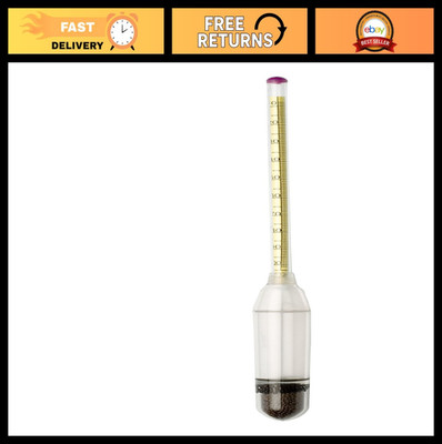 Shatterproof Plastic Hydrometer for Salt Brine - 10/100% Saturation - Made in US