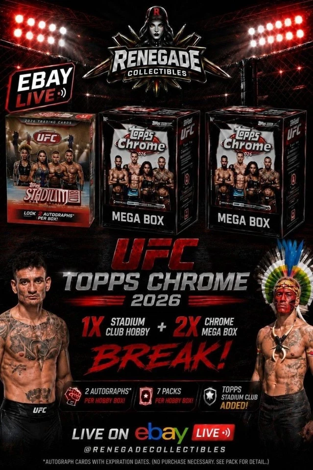 ⚡ UFC Break | $1 Random Auctions, 1x Hobby Stadium Club (NEW), 2x Mega