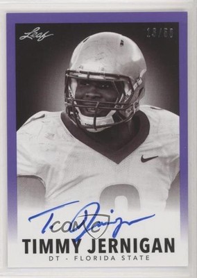 2014 Leaf Originals 1960 Design Purple 16/50 Timmy Jernigan Rookie Auto RC pn1