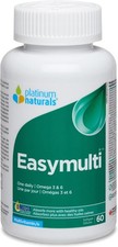 Multivitamínico mejorado Platinum Naturals Easymulti para hombres y mujeres 60 piezas NUEVO