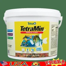 Nutritionally Balanced Tropical Fish Food Flakes Clear Water Formula 4.52 Lb New