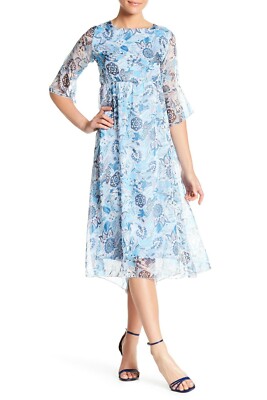 lola chiffon dress Pressed Floral Bridesmaid Dress Chiffon Size Small