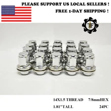 24PCS 14X1.5 FOR NISSA CHROME FACTORY OEM MAG SEAT LUG NUTS NV CARGO/TITAN XD