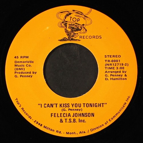 FELECIA JOHNSON & T.S.B. INC.: Franchise on Love / I can't kiss you tonight TOP