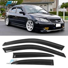 Fits 01-05 Honda Civic Sedan JDM Wavy Mugen Style Window Visors Rain Sun Guard