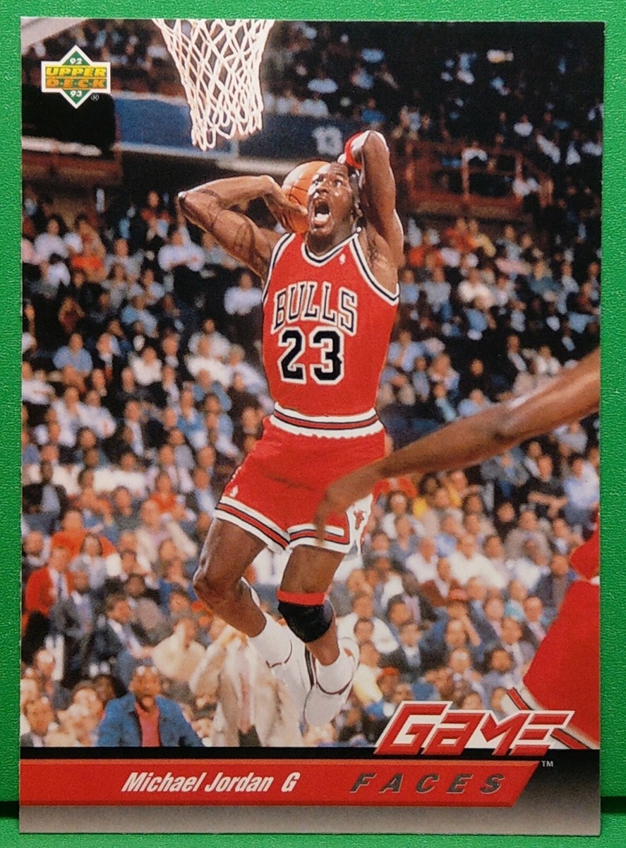 MICHAEL JORDAN GAME FACES NBA BASKETBALL CARD #488 UPPER