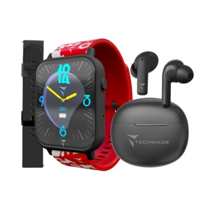 Cuffie Techmade Cinturini TECHMADE DREAMER SMARTWATCH CASSA BLACK+