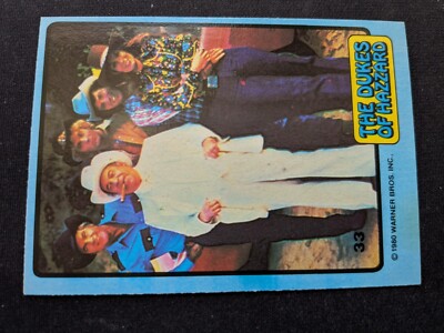 1980 Donruss The Dukes of Hazzard Card # 33 Rosco, Hogg, Beau, Luke, Daisy (EX)