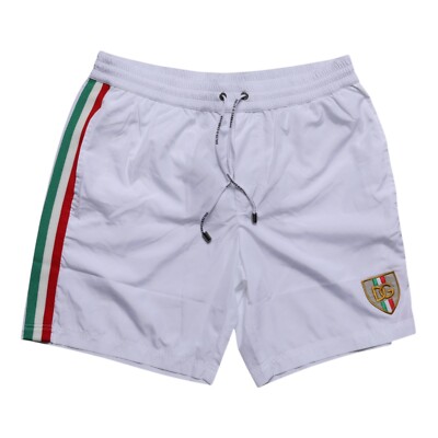 Dolce & Gabbana Maillot de Bain Blanc Rayures Plage Short 2 PC IT4 / US