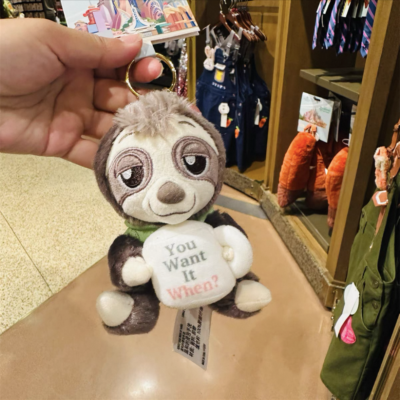 Disney 2025 authentic Zootopia flash plush keychain 5in shanghai