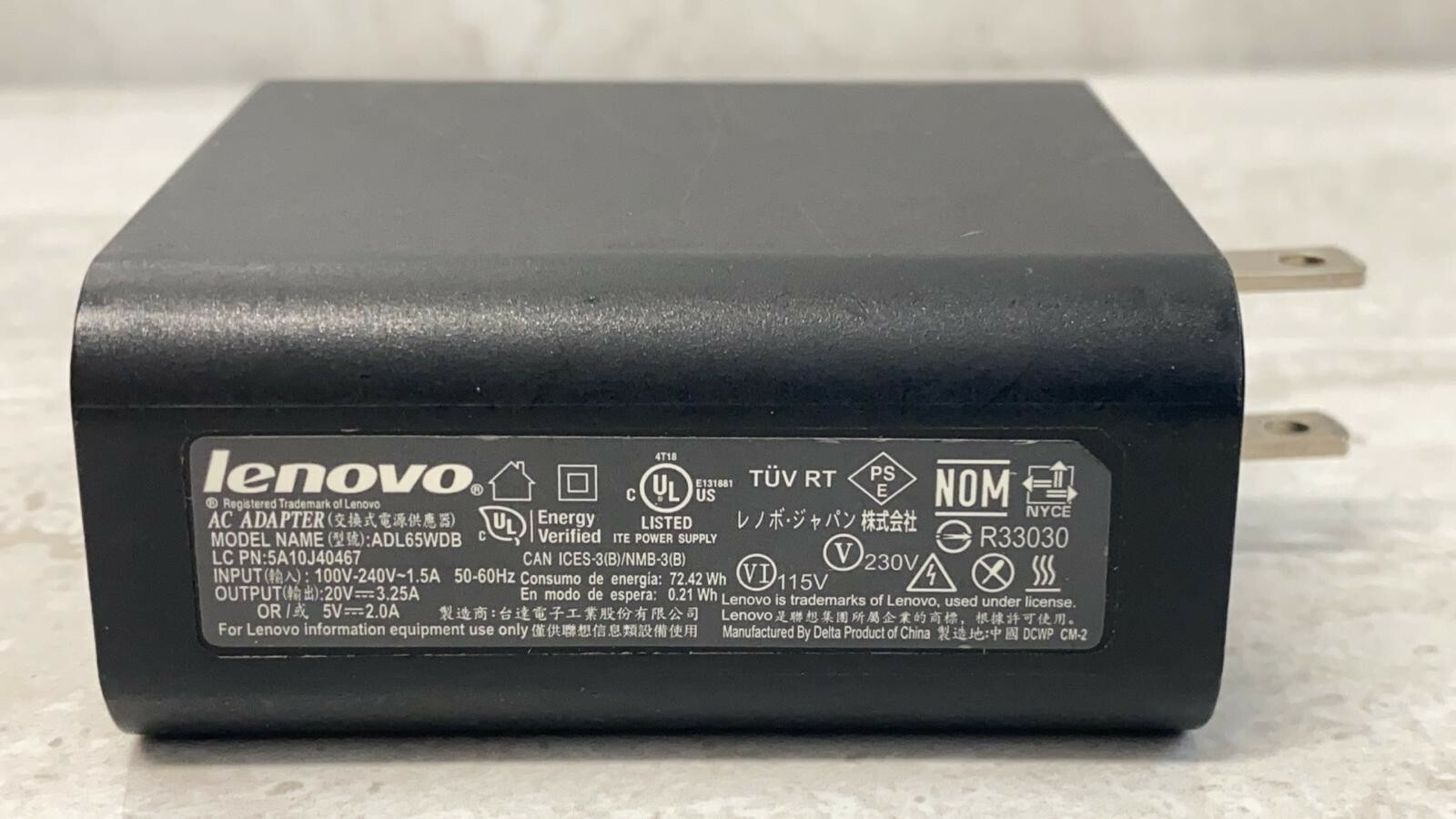Power Supply 20v 2a 40w No Cable !