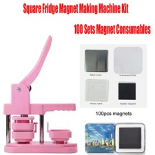 2inch Square Refrigerator Badge Plastic Making Machine 100 Sets Magnet