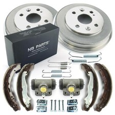 2x Bremstrommel + Bremsbacken + 2x Radbremszylinder hinten für Mazda 2 MZ MRZ-CD