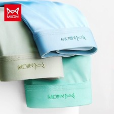 MiiOW Ice Silk men's underwear, 5 pairs, breathable & comfortable, Boxer shorts