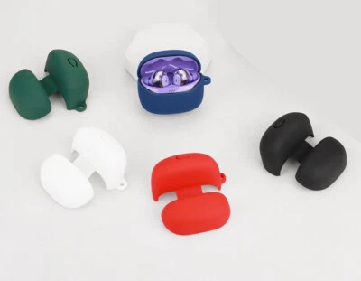 GADGETCOM Weiche Silikon-Tasche Hülle mit Karabiner für JBL Tune Beam 2 Buds 2