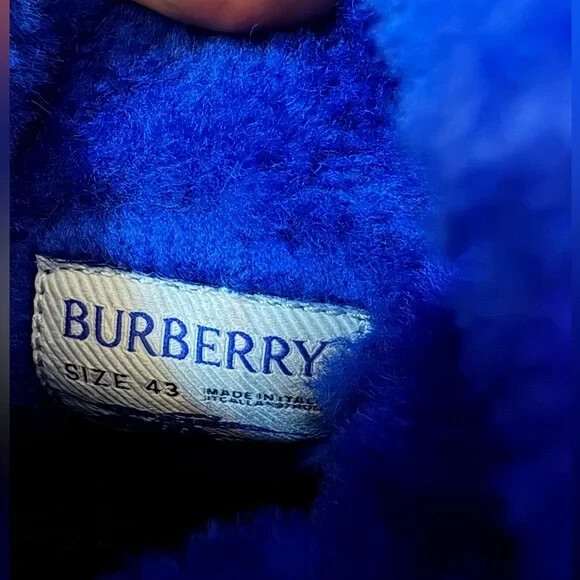 Burberry Men Black Suede Blue Fur Boots Size 43( US 10) | eBay