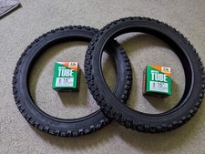 TWO 2 16X2.00 54-305 BLACK DURO BICYCLE TIRES N TUBES,