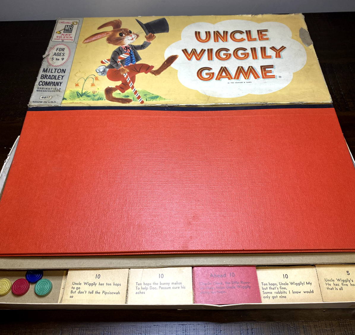 Vintage Uncle Wiggily Board Game 4817 Milton Bradley Company 1961