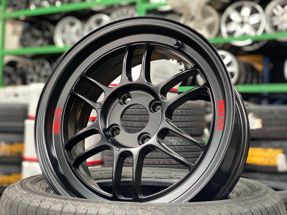 New 15x7J ENKEI RACING RPF1 JAPAN Wheel MATT BLACK 4x100