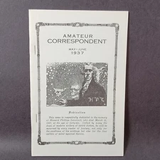 Vtg 1977 Amateur Correspondent May-June 1937 HP Lovecraft  Paperback Cat#PA
