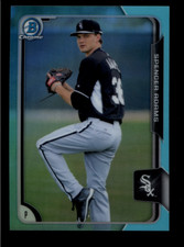 2015 Bowman Chrome Draft Sky Blue Refractors #52 Spencer Adams - NM-MT