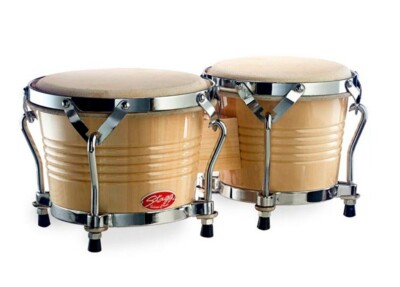 STAGG  7.5'' und 6.5'' Natural-farbige Latin Holz Bongo Trommel Bongos Holz BW-200