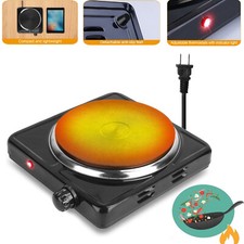 1500W Electric Camping Single Burner Hot Plate Portable Heating Cooking Stove