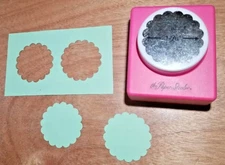 The Paper Studio 1 ⅞ Large Round Scallop Edge Punch Scrapbooking Art Craft Tag