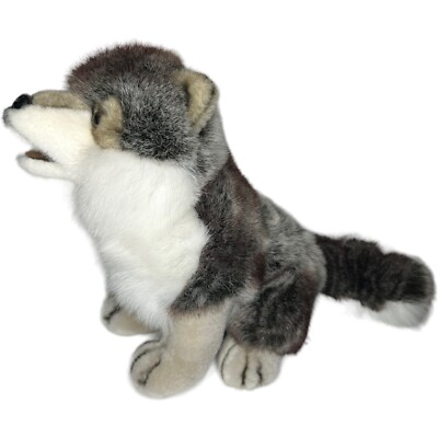 Aurora World Howlin' Lobo Timber Wolf Plush Realistic Stuffed Animal NO SOUND