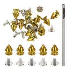 12mm Studs for Clothing 24 Sets Spikes for Clothes Studs and Spikes Leather R...