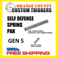 GEN 5 17 19 19x 26 34 43 44 48 Self Defense Striker Spring Pack Fits Glock