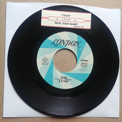 ZZ TOP Tush/Blue Jean Blues 45 7'' CLASSIC ROCK Record Vinyl London Records 1975
