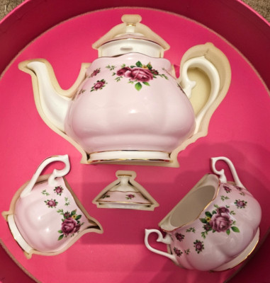 Royal Albert New Country Roses Pink Vintage 3 Piece Boxed #NCRPNK25823
