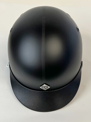 Horse Riding Helmet Hat Equestrian Charles Owen JR8 Ltd Black Painted 7-1/8 58cm