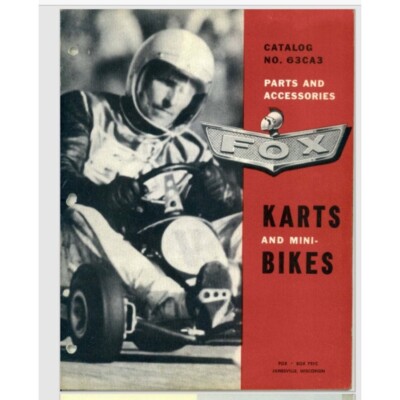 Fox Kart SALES Parts and Accessories CATALOG # 63CA3 33 pages reprinted