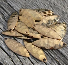 Size 3 Enamel Gold Hex Northland Reed Runner Spinner Blades- lot of 60 B1