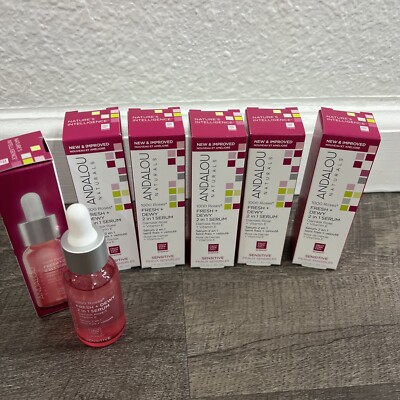 Andalou Naturals 1000 Roses Fresh + Dewy 2 In 1 Serum Sensitive 1 Oz- $10 Each