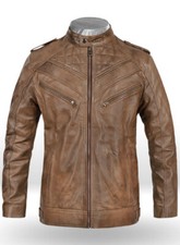 Espanol Timber Brown Brewer Leather Jacket Thankgiven Gift Men's Vintage Style