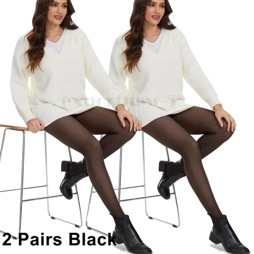 Medias de cintura alta Mujeres Pantys translúcidos falsos Medias térmicas - Bild 21 von 23