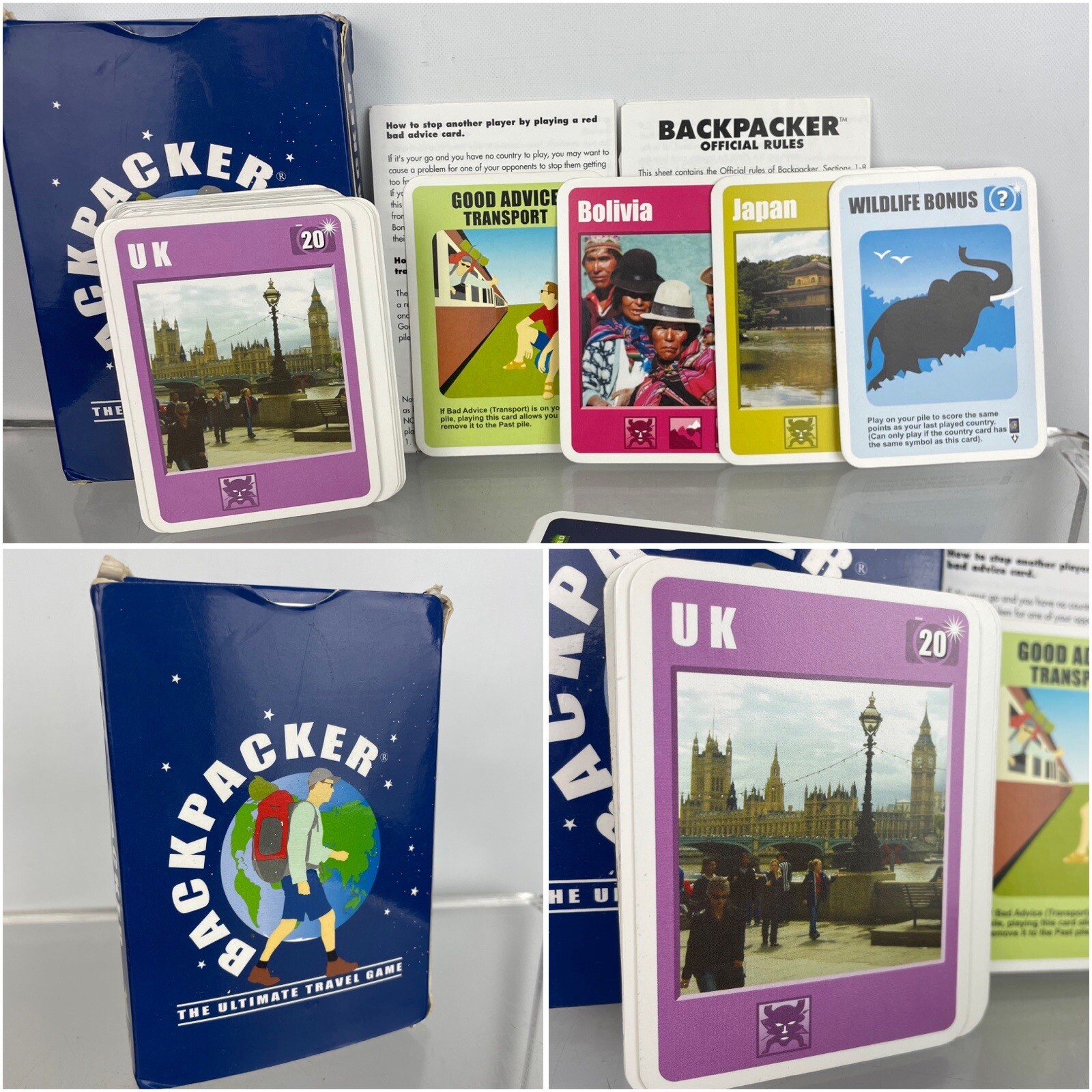 BACKPACKER The Ultimate Travel Game Wildcard Games Card Portable World Toy