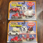 Two Matchbox Twin Pack Coca-Cola Vehicles Die-Cast Set