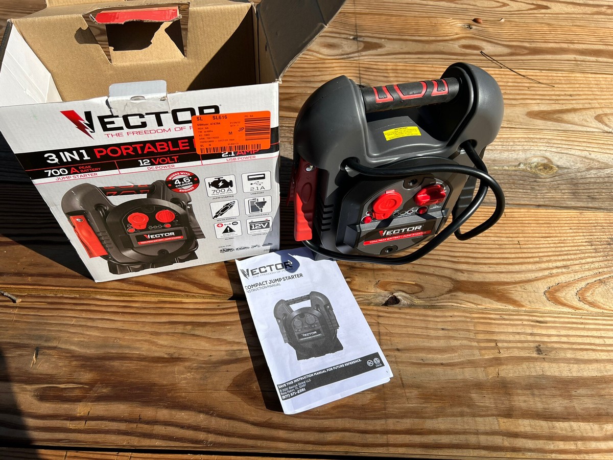 Vector Jump Starter PGENDAR Car DC Adapter For Black & Decker Vector