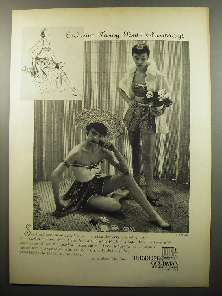 1950 Bergdorf Goodman Bathing Suits Advertisement - photo by Sharland