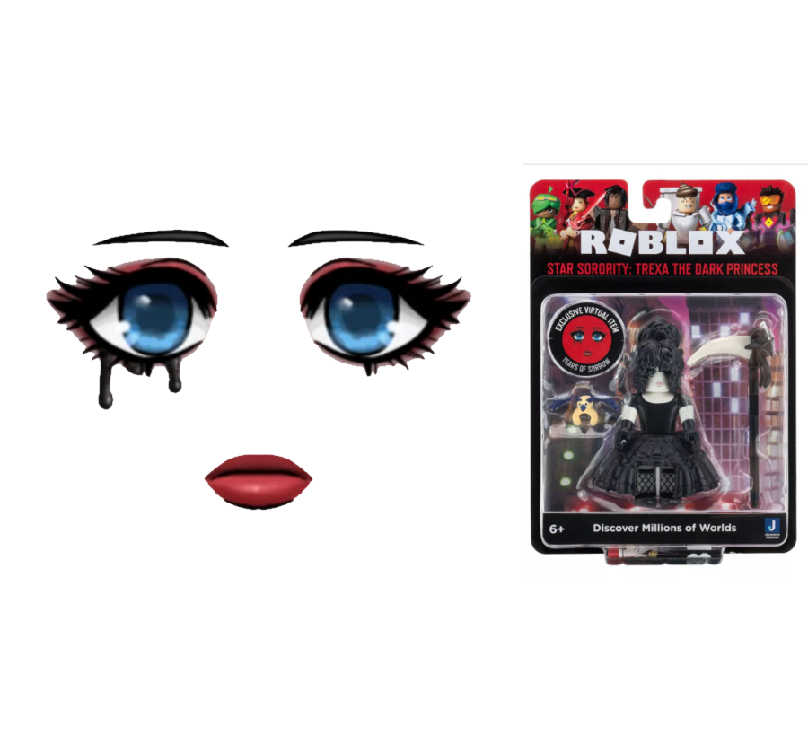  Roblox Action Collection - Star Sorority: Trexa The Dark  Princess - Paquete de figuras de dos figuras misteriosas [incluye 3  artículos virtuales exclusivos]