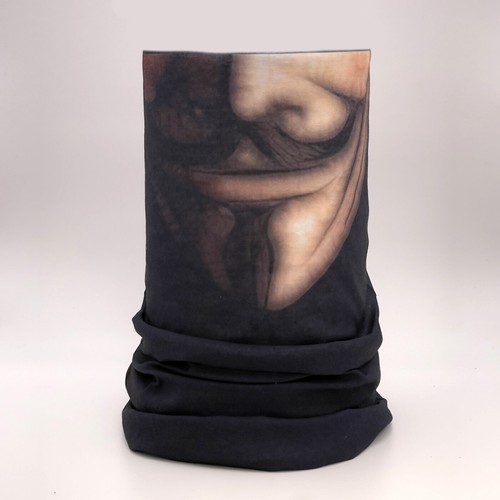 Face Mask Snood Scarf Mens Black Biker Neck Warmer Gaiter Tube Balaclava Bandana - Picture 10 of 18